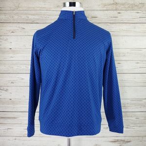 Peter Millar Crown Youth Size XL Skulls and Clubs Blue 1/4 Zip Golf Pullover